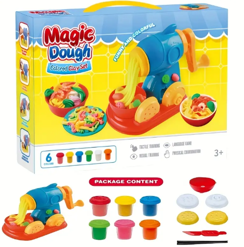 Magic Dough Colour Clay Set (Noodle Maker Edition)