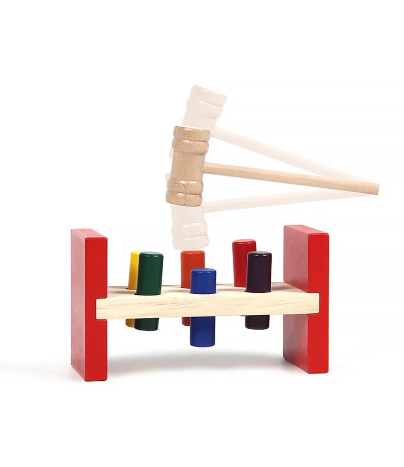 Wooden Strikes Intelligent Multicolor Hammer Piling Table