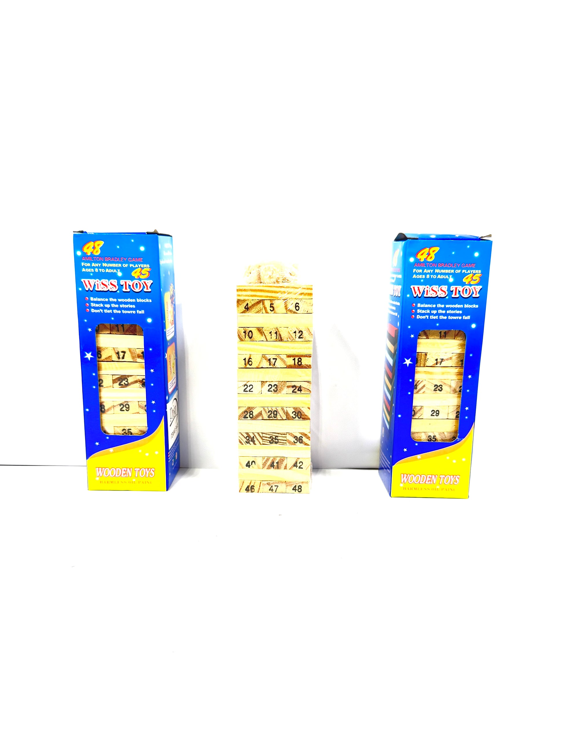 Janga Wooden Kids Game, Mini Jenga Blocks Timber Tower Tumbling Game, Traditional Stacking Blocks for Kids, Best Gift
