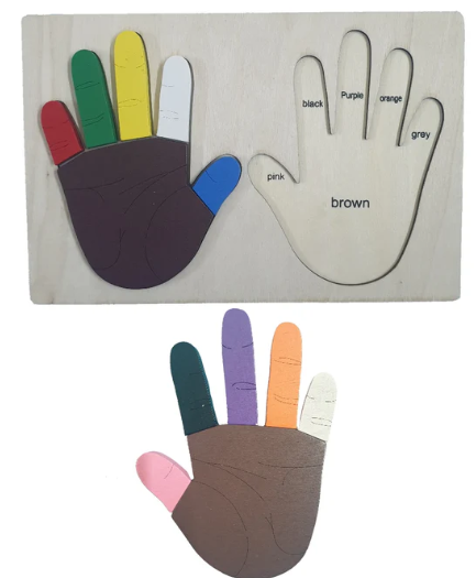 Wooden Hand Sorting Board With Color Matching Activity
