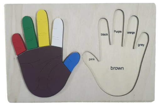 Wooden Hand Sorting Board With Color Matching Activity