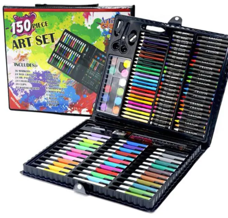 Colouring Kit, 150 Pcs Colour Box Set, Kids Colouring Kit, Multifunctional Colour Box,colour kit for kids,colours for kids