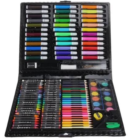 Colouring Kit, 150 Pcs Colour Box Set, Kids Colouring Kit, Multifunctional Colour Box,colour kit for kids,colours for kids