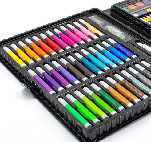 Colouring Kit, 150 Pcs Colour Box Set, Kids Colouring Kit, Multifunctional Colour Box,colour kit for kids,colours for kids