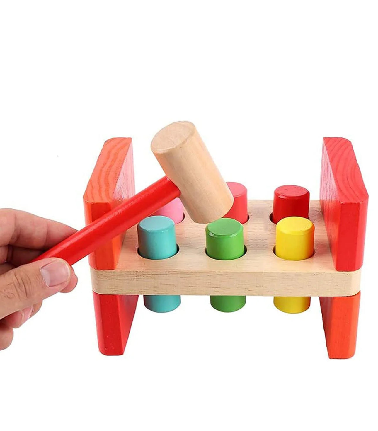 Wooden Strikes Intelligent Multicolor Hammer Piling Table