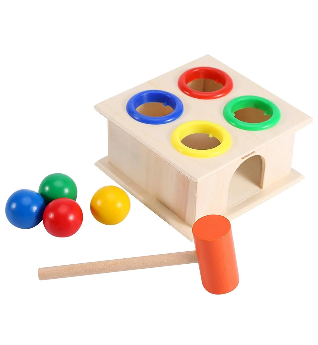 Wooden Hammer Pound The Ball Knock Game