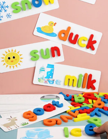 Spelling Educational Toy with Wooden Alphabets | Sight Words Spelling for Kids