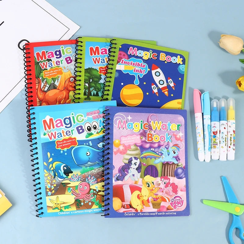 Magic Reusable Water Coloring Activity Book