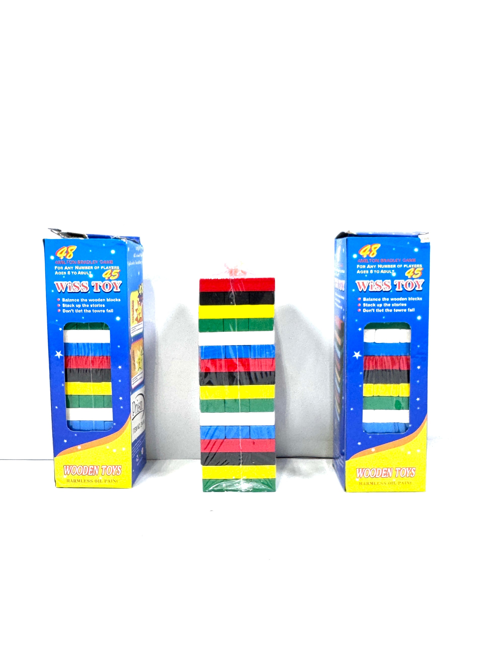 Janga Wooden Kids Game, Mini Jenga Blocks Timber Tower Tumbling Game, Traditional Stacking Blocks for Kids, Best Gift