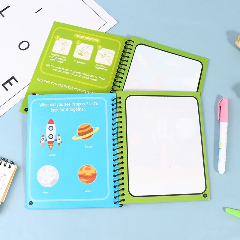 Magic Reusable Water Coloring Activity Book