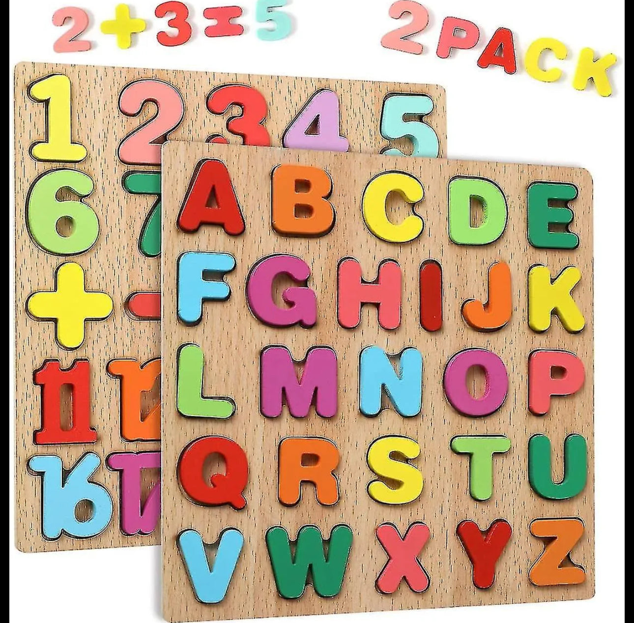 Wooden English Letters - English Counting Alphabets - Baby Learning - Kids Learning Toys Pack of (3)