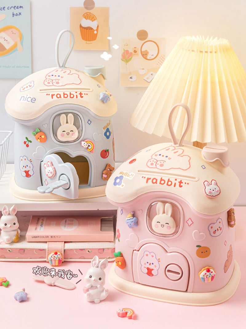 DIY Money Banking Toys Piggy Bank Kids Creative Money Saving Pot Coin Banks Coin Box With Lock Key Christmas Gift Toy for Girl
