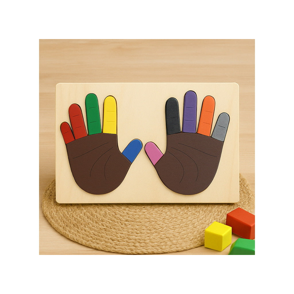 Wooden Hand Sorting Board With Color Matching Activity