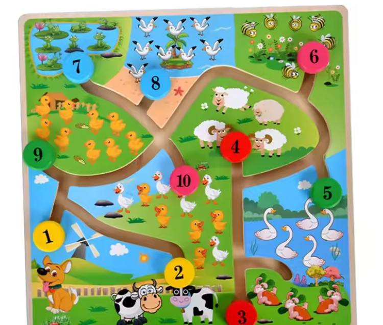 Wooden Maze Toys Fine Motor Planet Puzzle Toy for Preschool Boys Girls