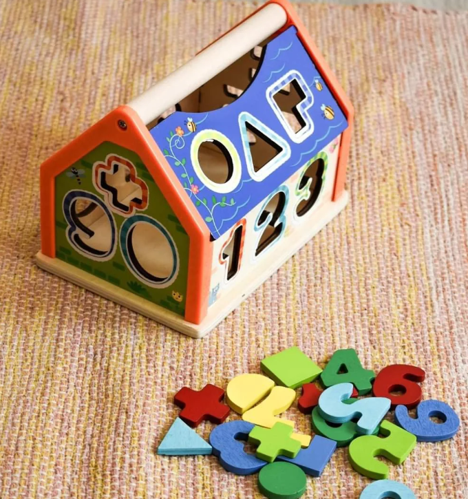 Wooden Digital Number & Shapes Smart Big House